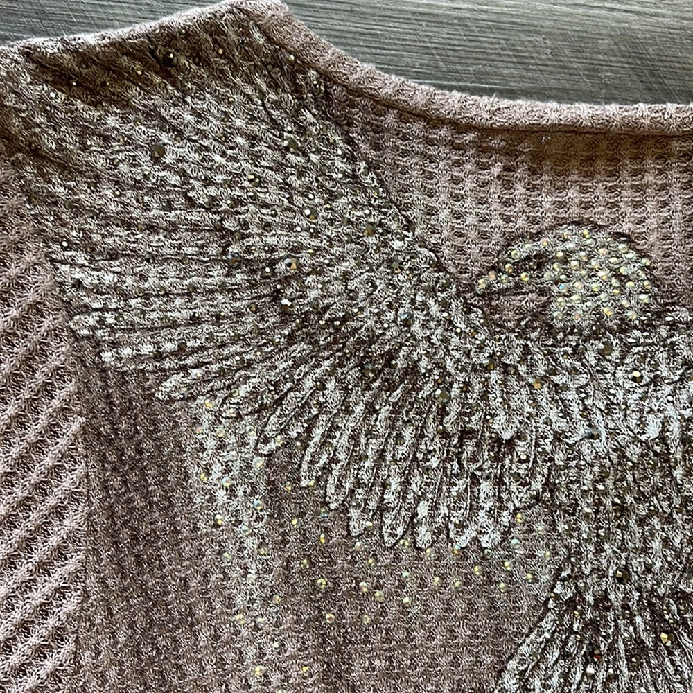 Vocal brand  top with beautiful Rhinestone Bling front and back size M